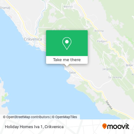 Holiday Homes Iva 1 map