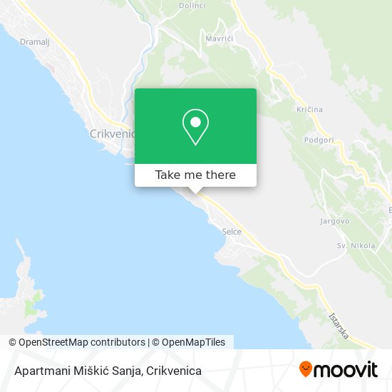 Apartmani Miškić Sanja map