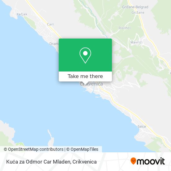 Kuća za Odmor Car Mladen map