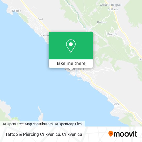 Tattoo & Piercing Crikvenica map