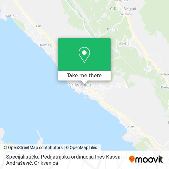 Specijalistička Pedijatrijska ordinacija Ines Kassal-Andrašević map