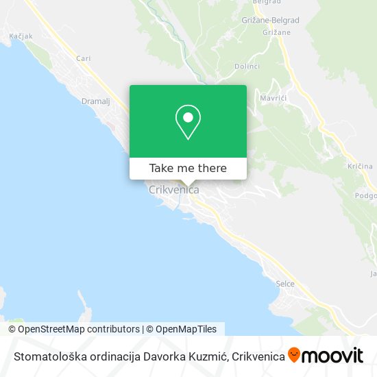 Stomatološka ordinacija Davorka Kuzmić map
