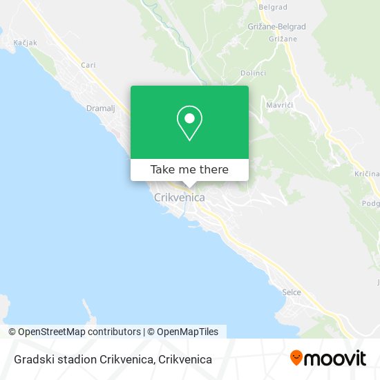 Gradski stadion Crikvenica map