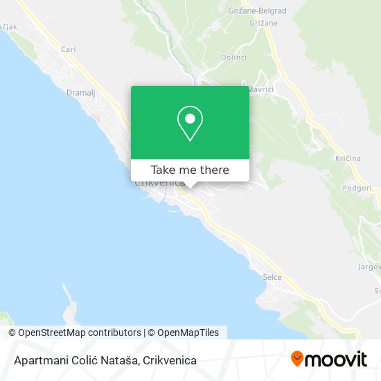 Apartmani Colić Nataša map