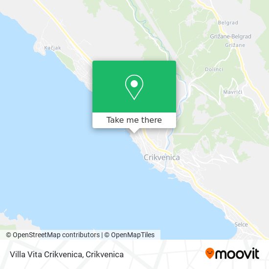 Villa Vita Crikvenica map