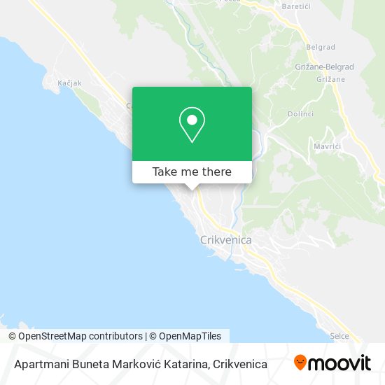 Apartmani Buneta Marković Katarina map