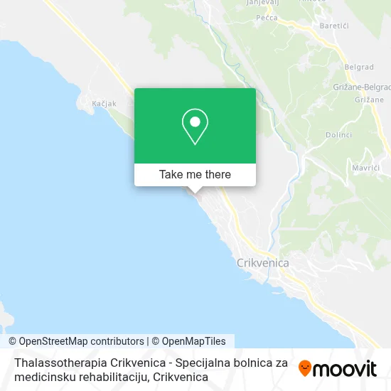 Thalassotherapia Crikvenica - Specijalna bolnica za medicinsku rehabilitaciju map