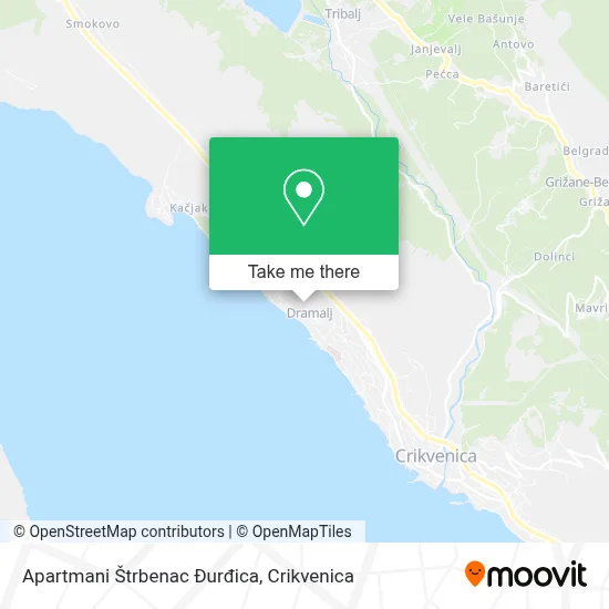 Apartmani Štrbenac Đurđica map