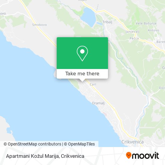 Apartmani Kožul Marija map