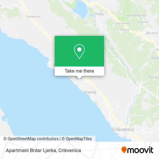 Apartmani Brdar Ljerka map