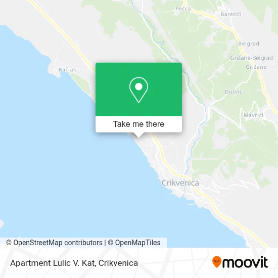 Apartment Lulic V. Kat map