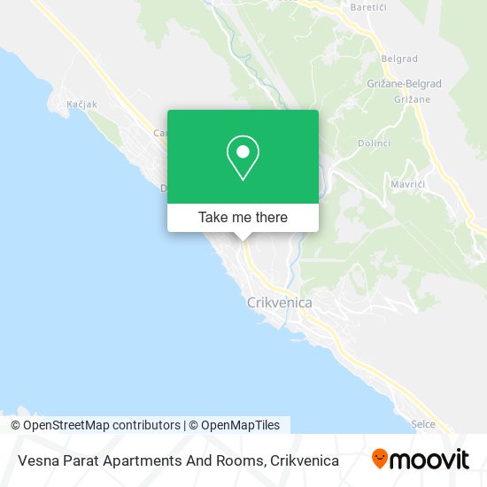 Vesna Parat Apartments And Rooms map