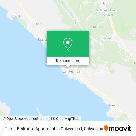 Three-Bedroom Apartment in Crikvenica I map
