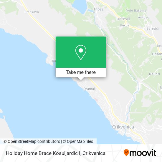 Holiday Home Brace Kosuljardic I map
