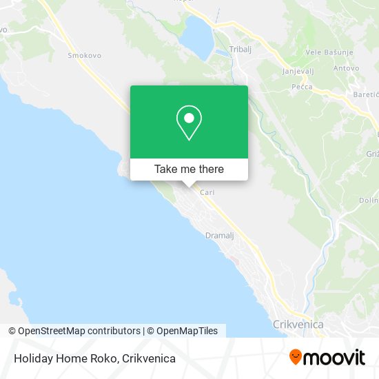 Holiday Home Roko map