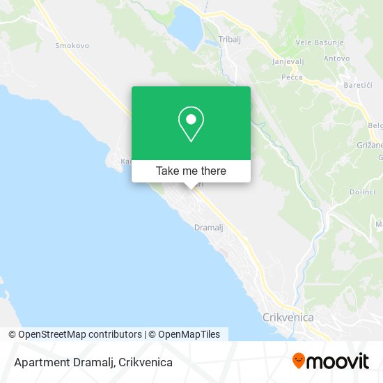 Apartment Dramalj map