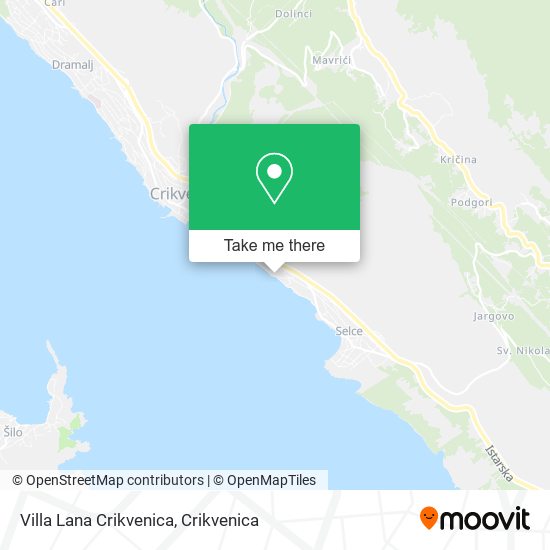 Villa Lana Crikvenica map