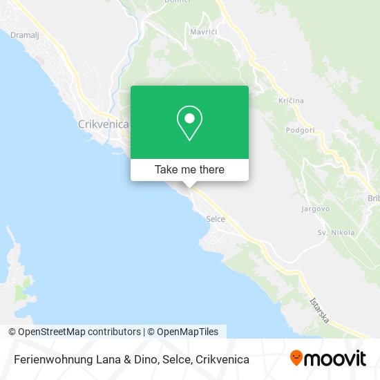 Ferienwohnung Lana & Dino, Selce map