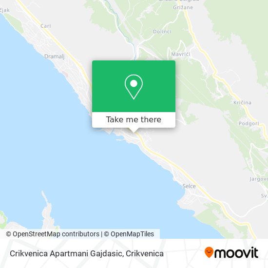 Crikvenica Apartmani Gajdasic map