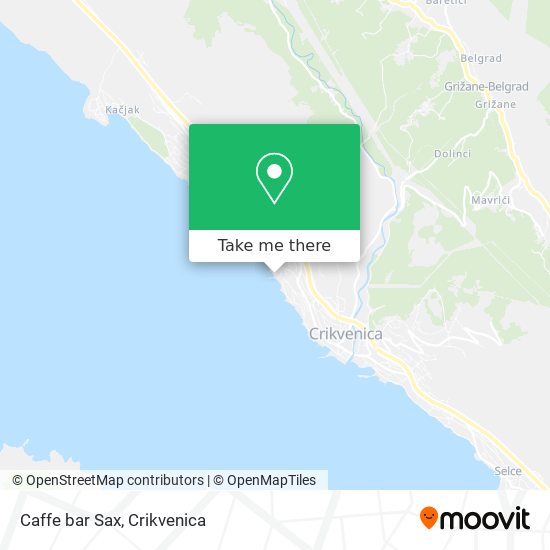 Caffe bar Sax map
