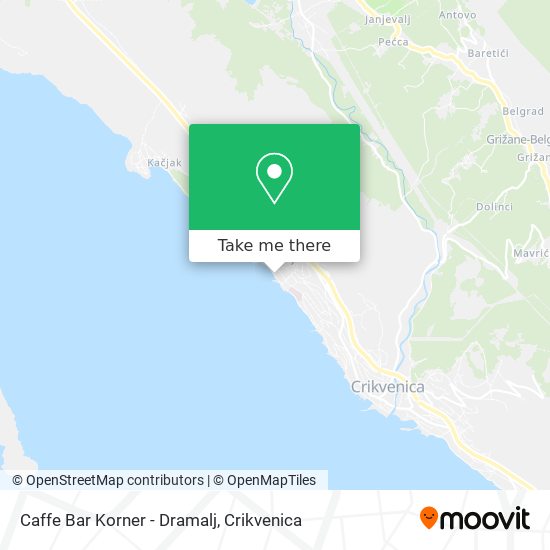 Caffe Bar Korner - Dramalj map