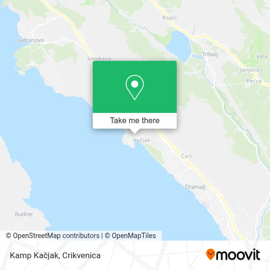 Kamp Kačjak map