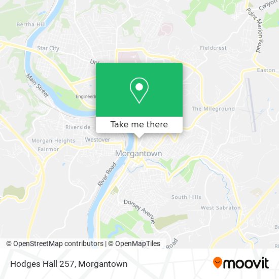 Mapa de Hodges Hall 257