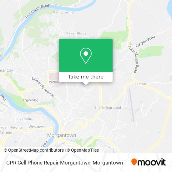 Mapa de CPR Cell Phone Repair Morgantown