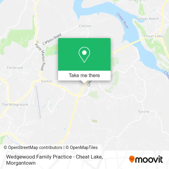 Wedgewood Family Practice - Cheat Lake map