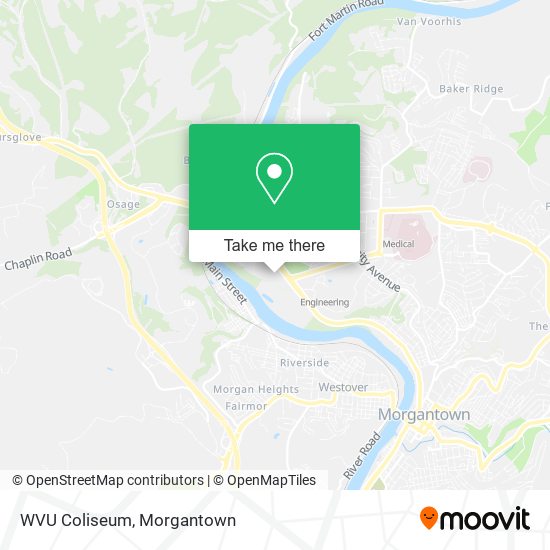 Mapa de WVU Coliseum