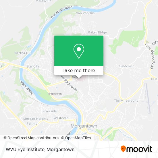 WVU Eye Institute map