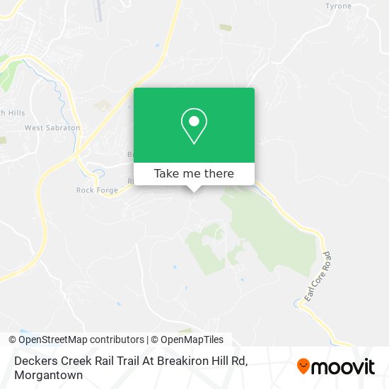 Deckers Creek Rail Trail At Breakiron Hill Rd map
