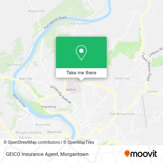 GEICO Insurance Agent map