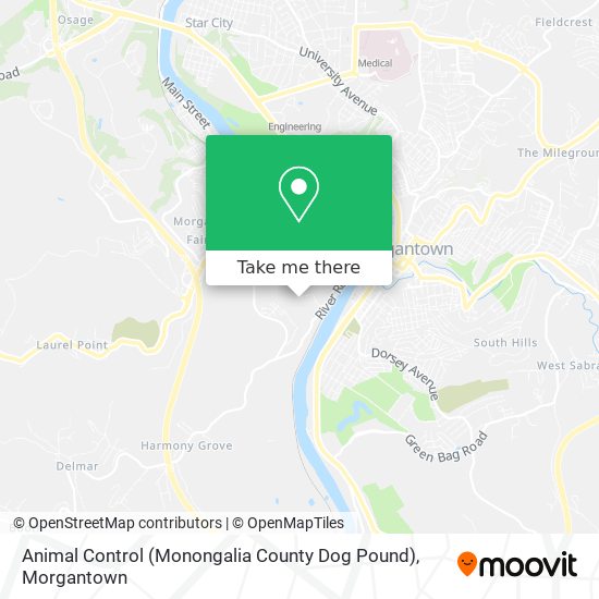 Mapa de Animal Control (Monongalia County Dog Pound)