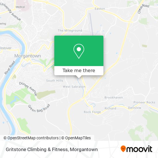 Mapa de Gritstone Climbing & Fitness