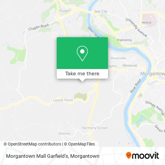 Morgantown Mall Garfield's map