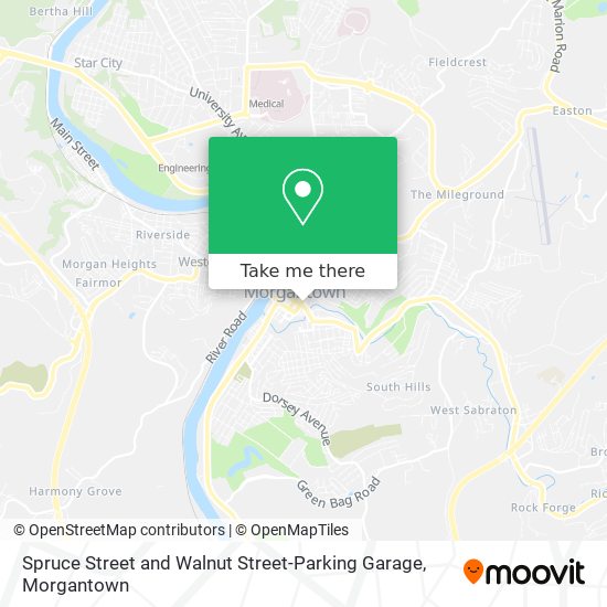Mapa de Spruce Street and Walnut Street-Parking Garage
