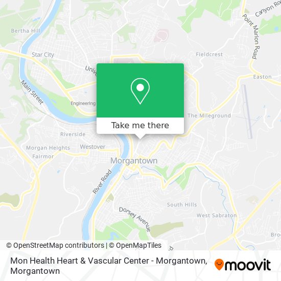 Mon Health Heart & Vascular Center - Morgantown map