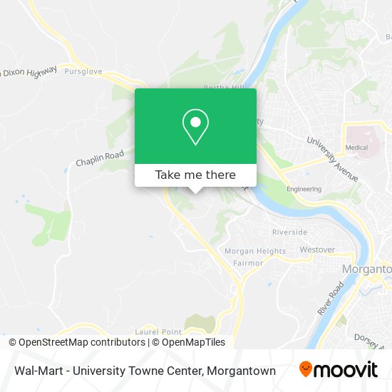 Wal-Mart - University Towne Center map