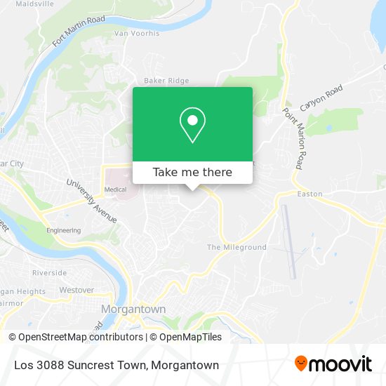 Los 3088 Suncrest Town map
