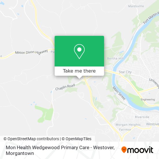 Mapa de Mon Health Wedgewood Primary Care - Westover