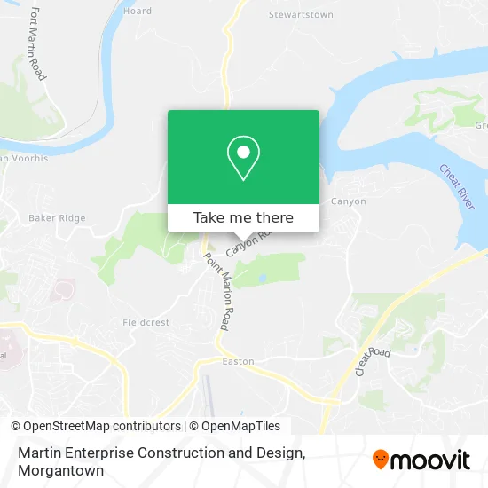 Martin Enterprise Construction and Design map