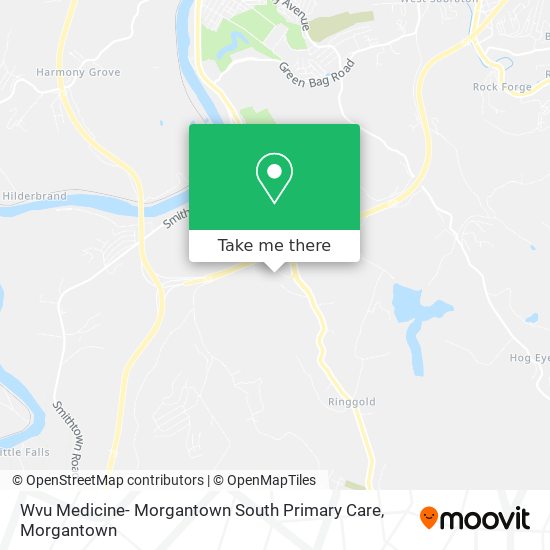 Mapa de Wvu Medicine- Morgantown South Primary Care