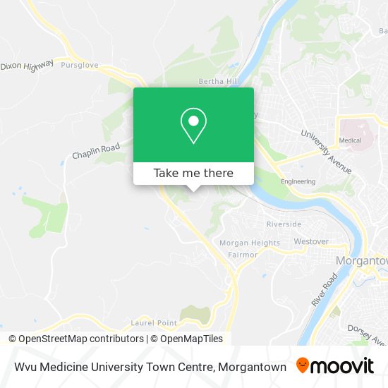 Wvu Medicine University Town Centre map