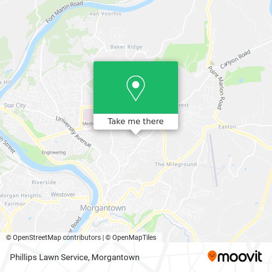 Phillips Lawn Service map