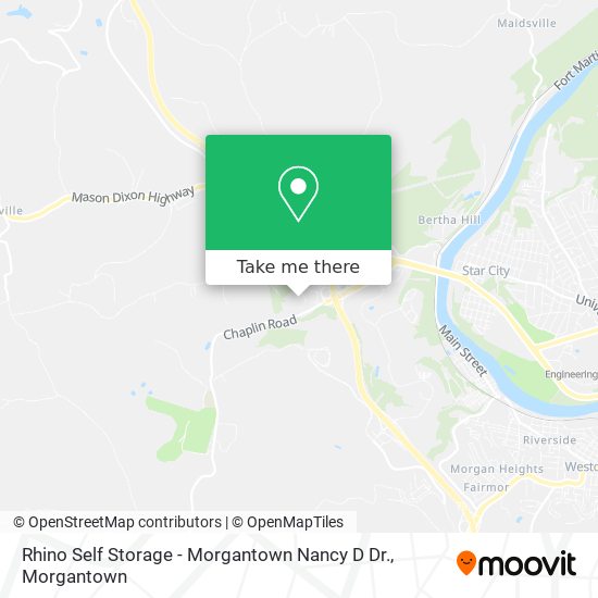 Mapa de Rhino Self Storage - Morgantown Nancy D Dr.