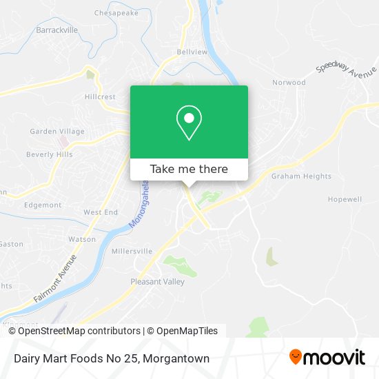 Mapa de Dairy Mart Foods No 25