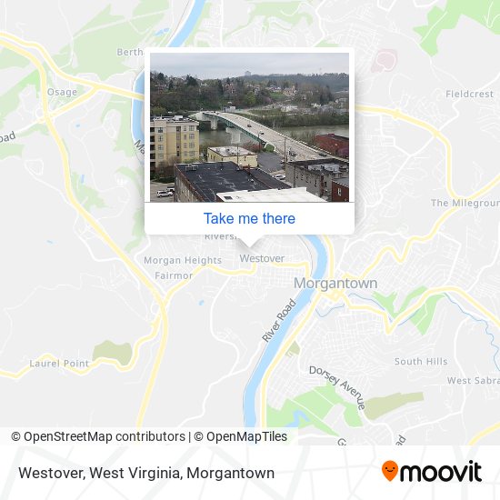 Mapa de Westover, West Virginia