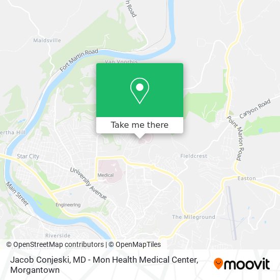 Jacob Conjeski, MD - Mon Health Medical Center map