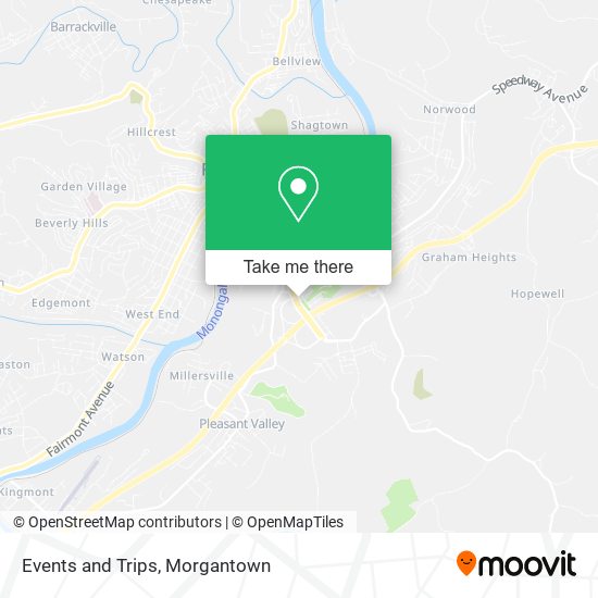 Events and Trips map